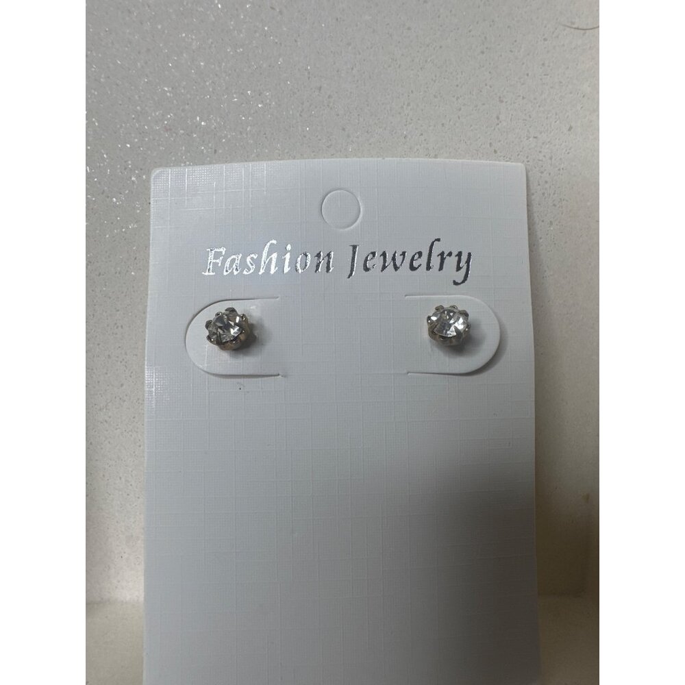 Crystal Stud Earrings Clear Womens Fashion Jewelry